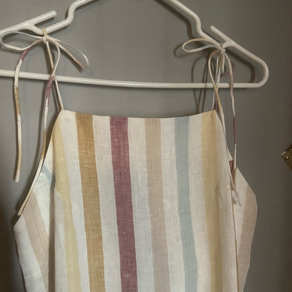 Madewell x LAUDE Organic Linen Jane Maxi Dress in Painter Stripe — Large - Picture 6 of 11
